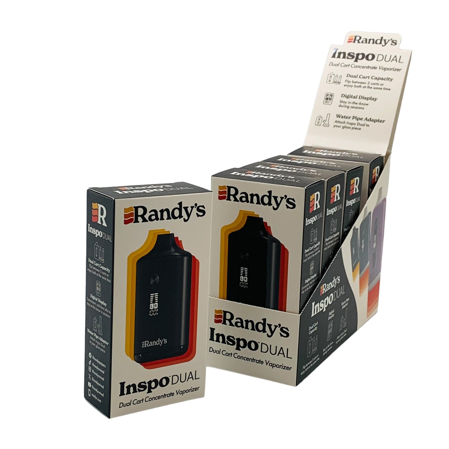 Randy's Inspo Dual Concentrate Vaporizer 5ct. Box (Color Options Available) (B2B)