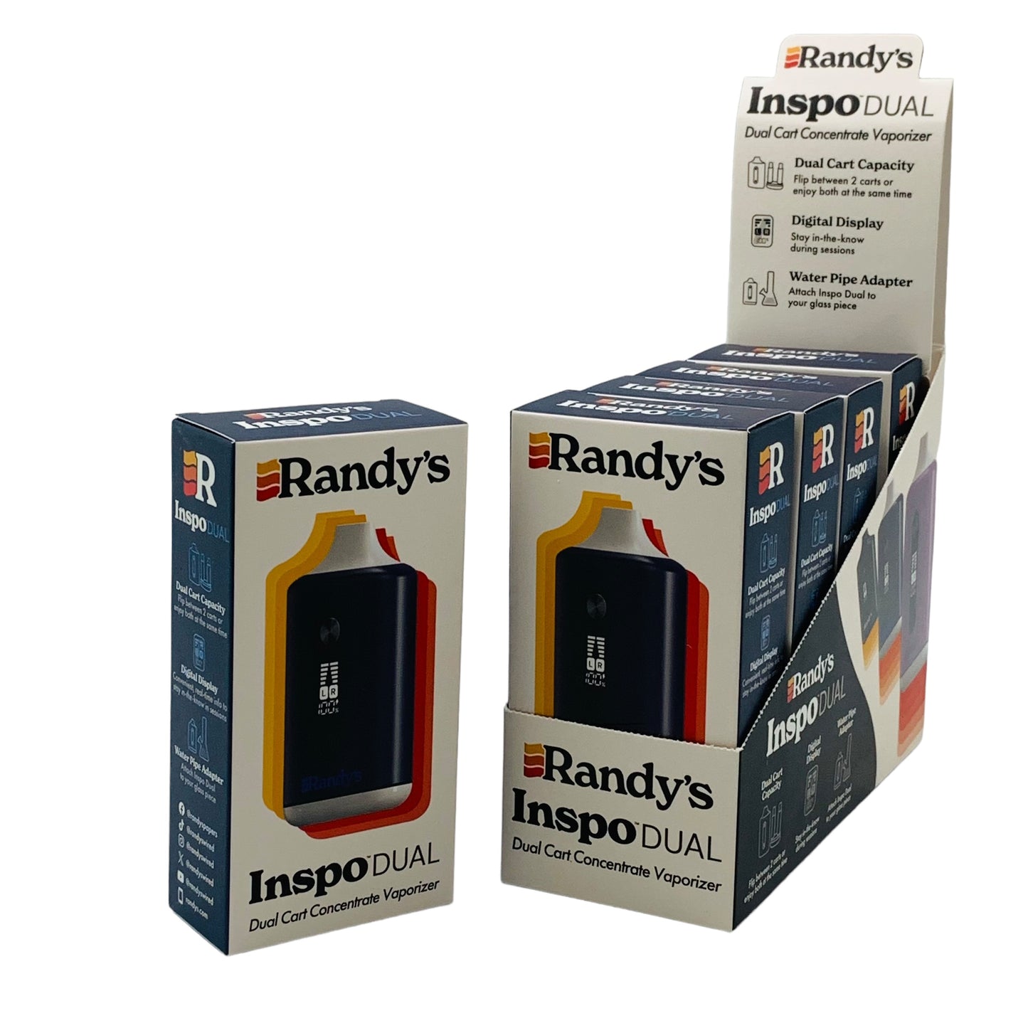 Randy's Inspo Dual Concentrate Vaporizer 5ct. Box (Color Options Available) (B2B)