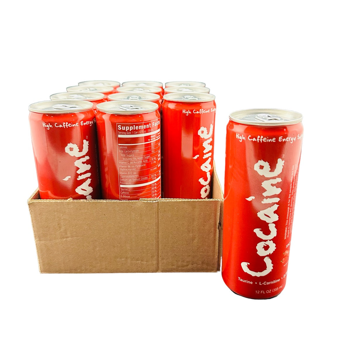 Cocaine Energy Drink 12 Pack of 12 fl oz Cans (Flavor Options Available) (B2B)