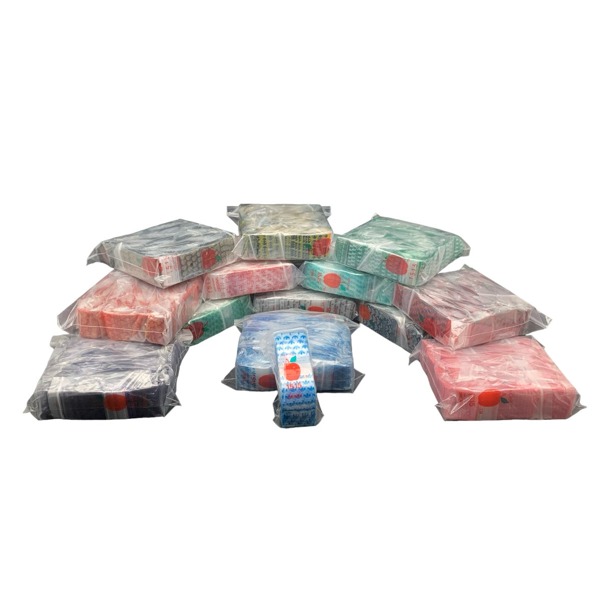 Designer Ziplock Baggies 1.5in by 1.5in, Bag of 10 Sets W/100 Bags Each (Various Designs Available) (B2B)