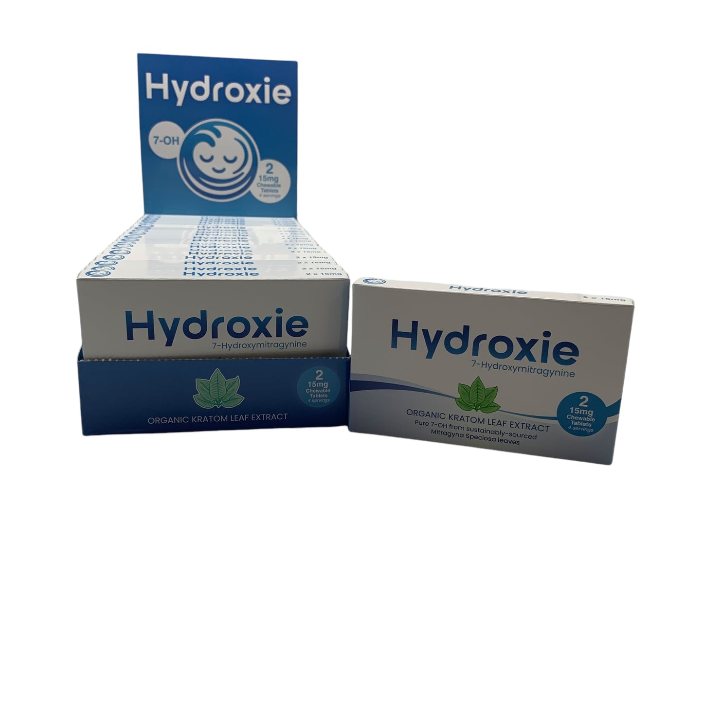 Hydroxie Kratom 7-OH Tablets, 20ct Display Box, 2ct, 5ct, or 10ct Tablet Counts (B2B)