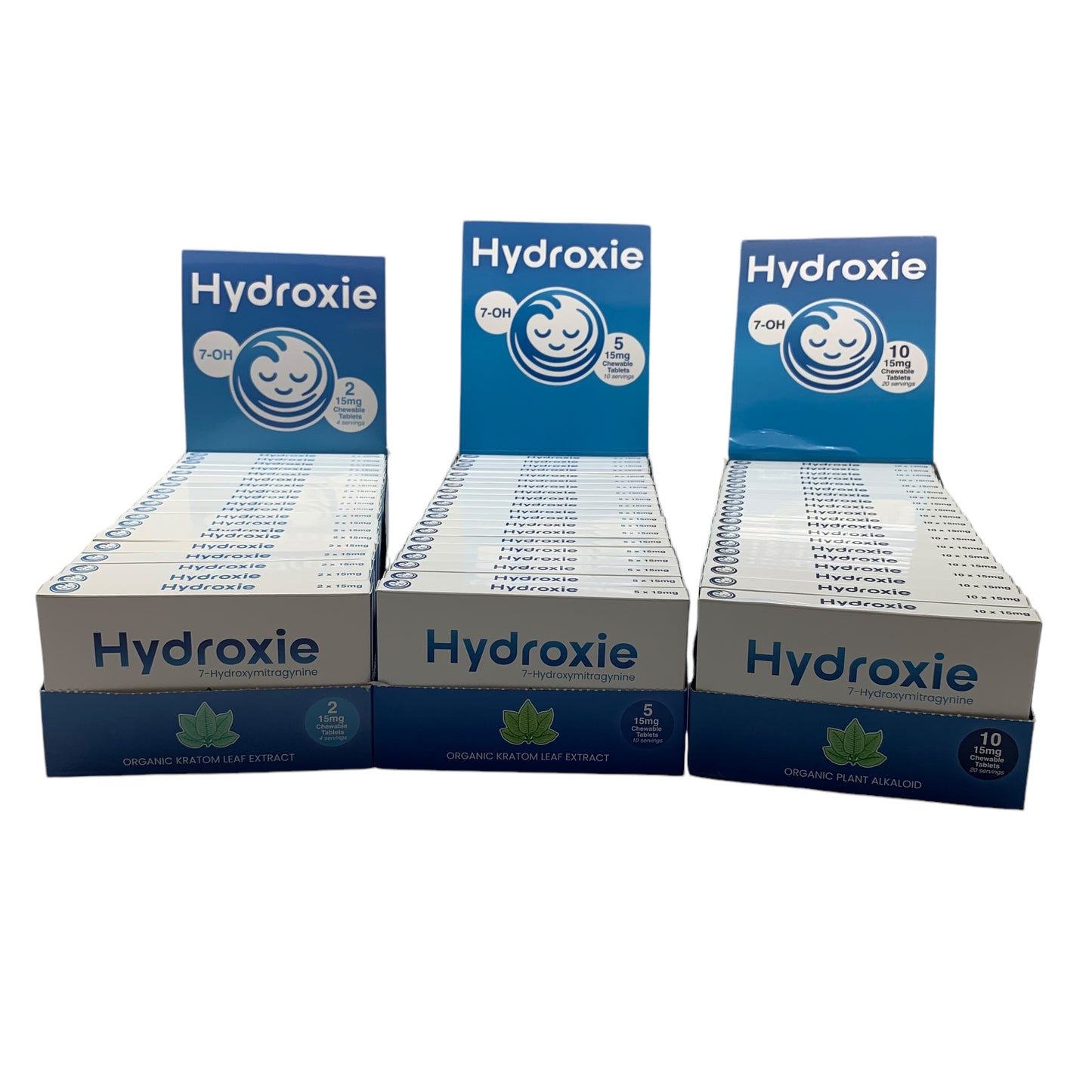 Hydroxie Kratom 7-OH Tablets, 20ct Display Box, 2ct, 5ct, or 10ct Tablet Counts (B2B)