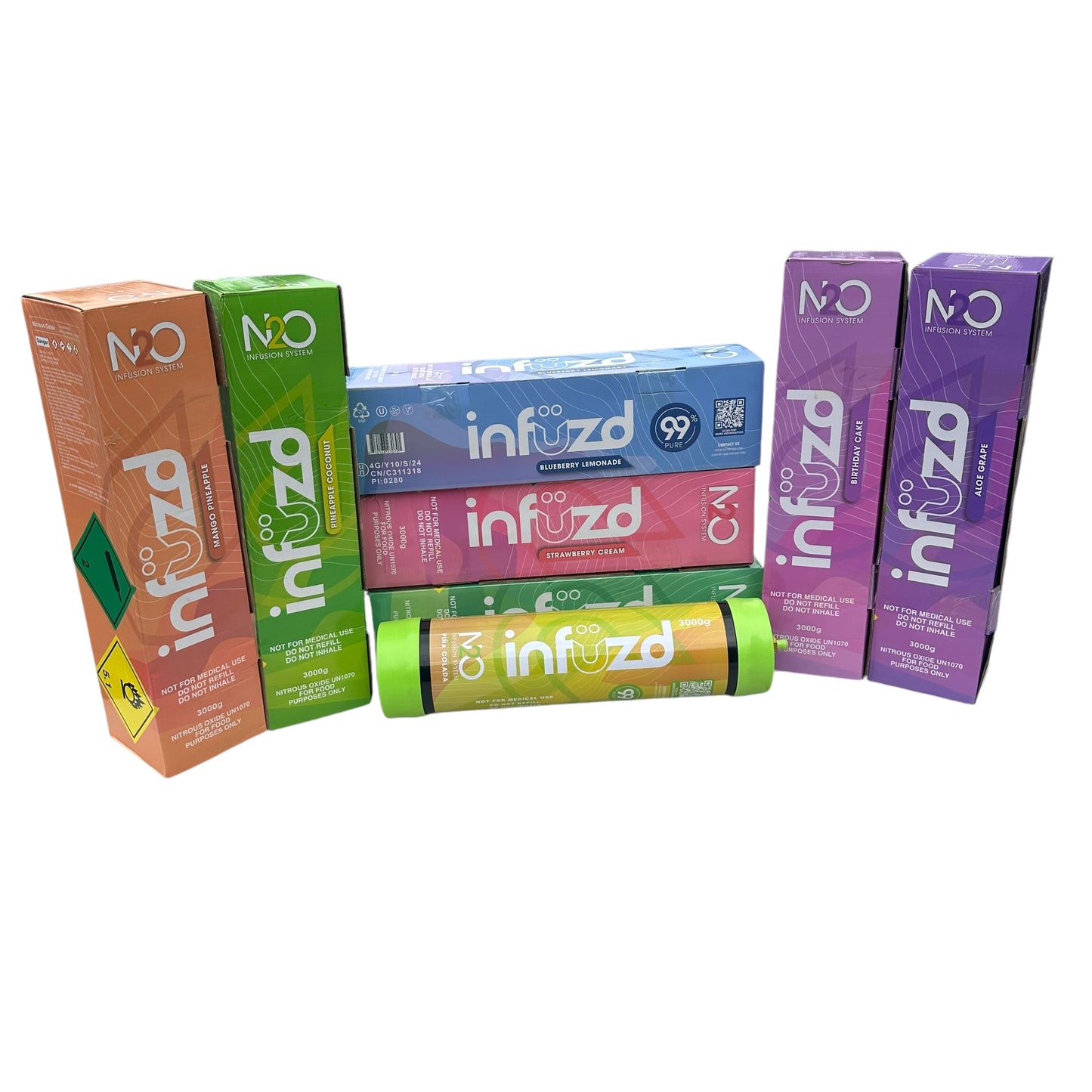 Infuzd Brand Cocktail Cream Chargers 3000g, Single (Flavor Options Available) (B2B)