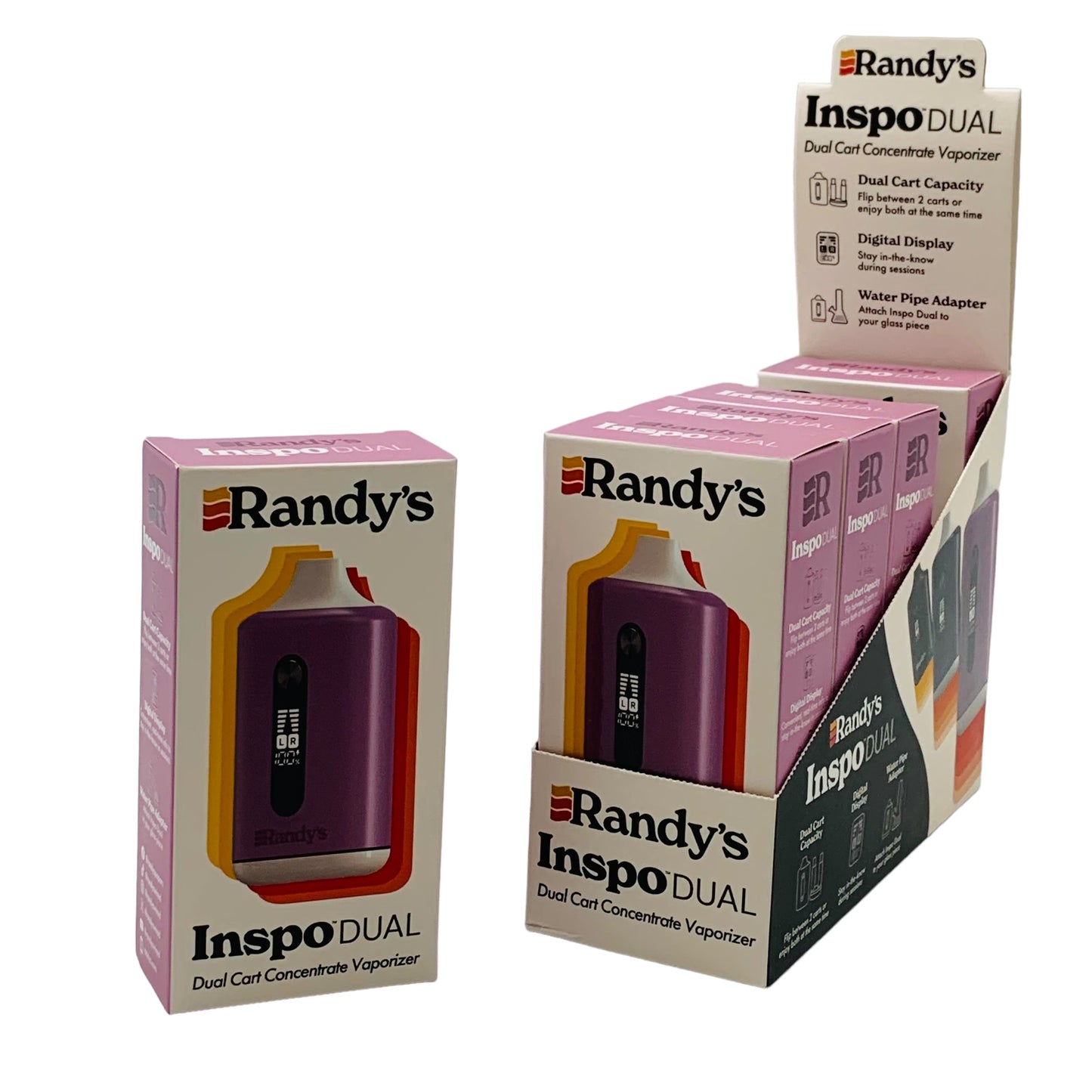 Randy's Inspo Dual Concentrate Vaporizer 5ct. Box (Color Options Available) (B2B)