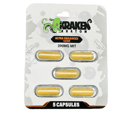Kraken Ultra Enhanced Indo Blister Pack Capsules - 12 Packs Per Display (Sizes Available) (B2B)