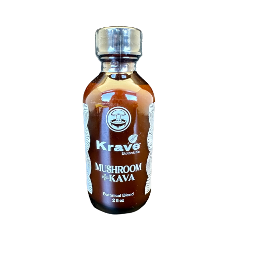Krave Kava & Mushroom Shot 2oz Glass Bottle - Box of 12 (B2B)