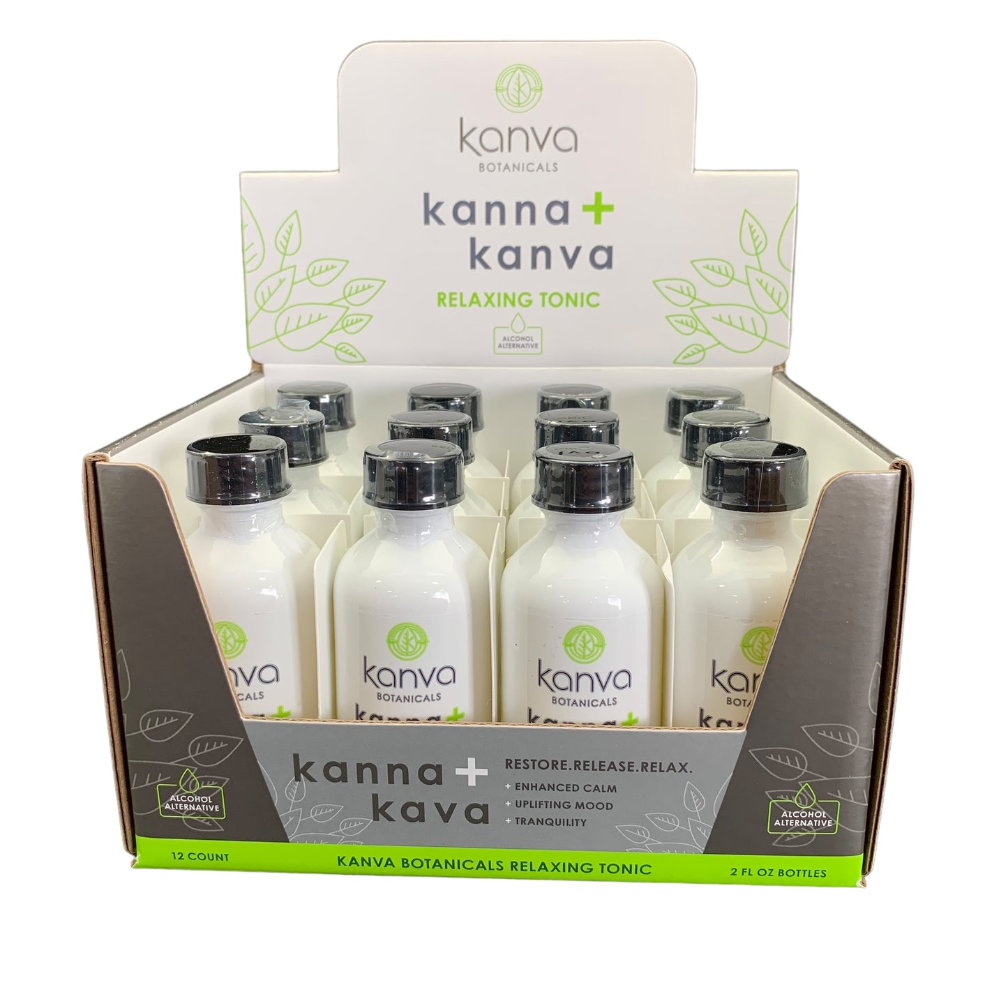 Kanva Kanna + Kava Blend, 2fl oz Shot, 12ct Display (B2B)