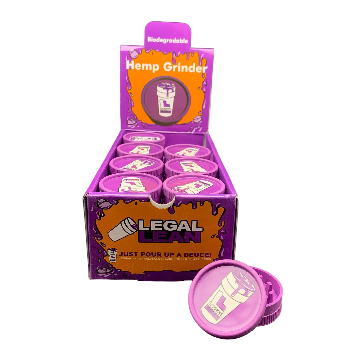 Legal Lean 2-Part Plastic Grinder, 24ct Display (B2B)