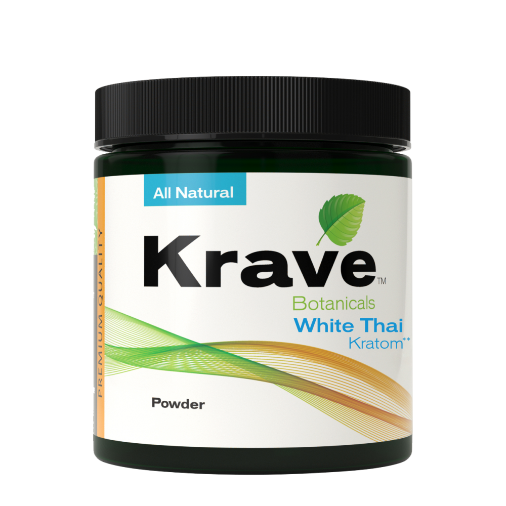 Krave Kratom White Thai Powder (Sizes Available) (B2B)
