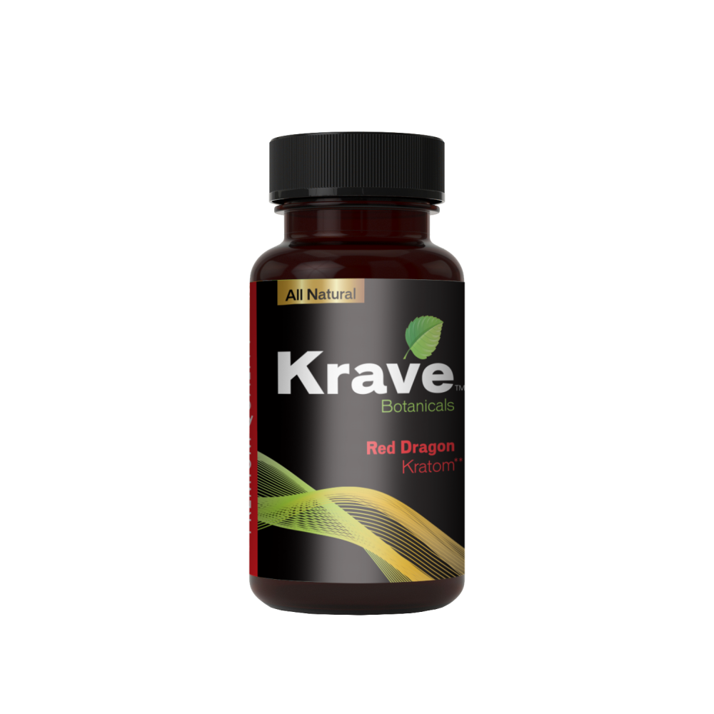 Krave Kratom Red Dragon Capsules (Sizes Available) (B2B)