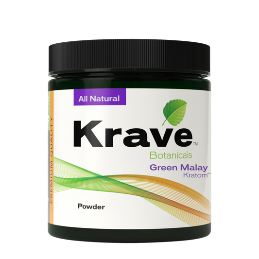 Krave Kratom Green Malay Powder (Sizes Available) (B2B)