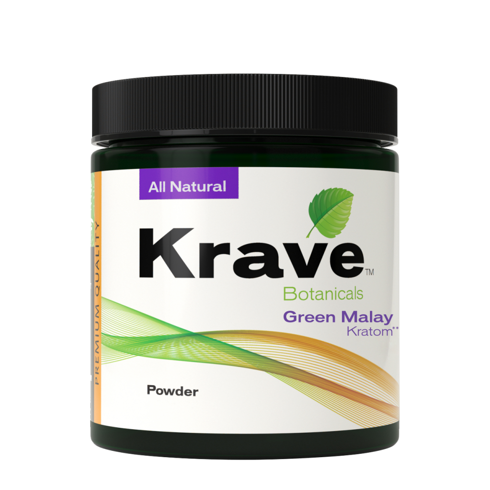 Krave Kratom Green Malay Powder (Sizes Available) (B2B)