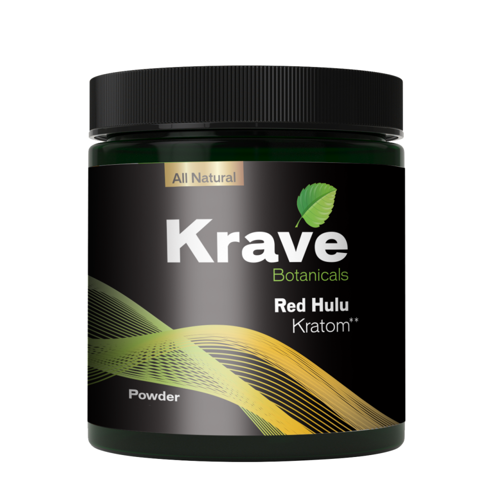 Krave Kratom Red Hulu Powder (Sizes Available) (B2B)