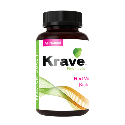 Krave Kratom Red-Vein Capsules (Sizes Available) (B2B)