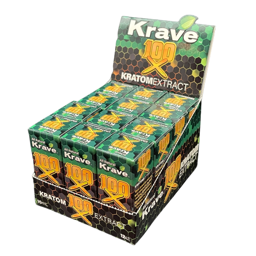 Krave K100X Kratom Shot 10ml - Box of 12 (B2B)