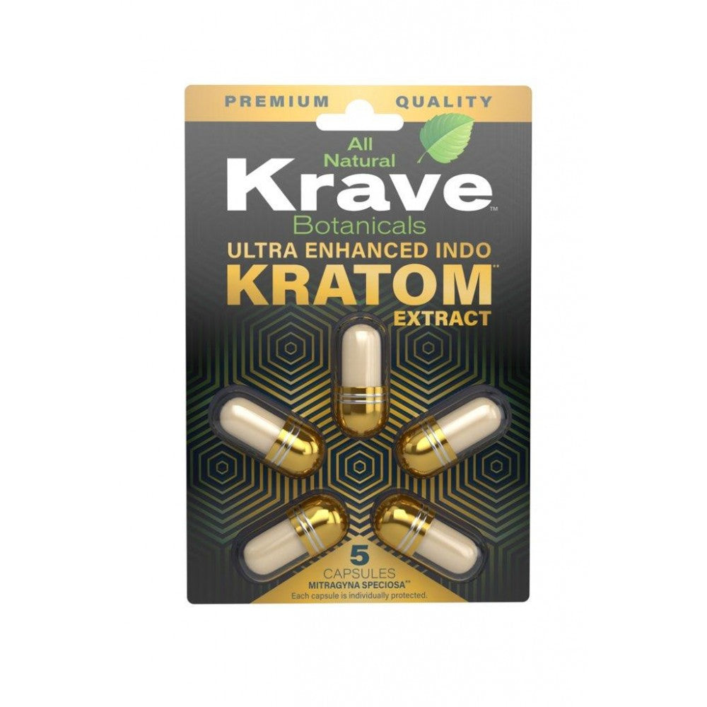 Krave Ultra Enhanced Indo Kratom Extract Capsules (B2B)