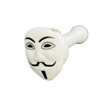 4.75in Silicone Faces Hand Pipe - Options Available (B2B)