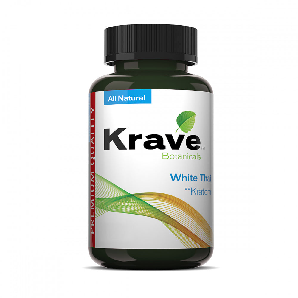 Krave Kratom White Thai Capsules (Sizes Available) (B2B)