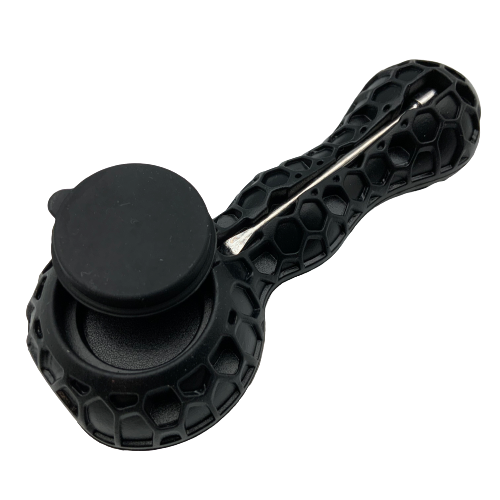 Silicone Spoon Pipe w/Storage & Dab Tool (B2B)